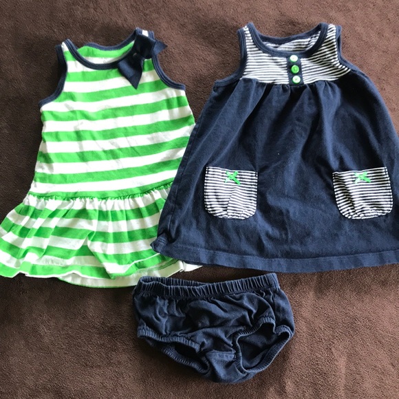 Carter's Other - Baby Girl’s Carter’s 3 Piece Navy & Green Set
